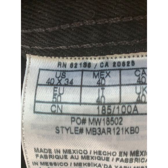 Guess Men’s Regular Straight 5 Pocket Jeans Black Size 40 x 34 - Picture 7 of 8